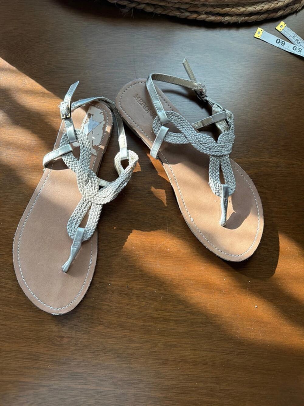 3 for $9 Marona gold vegan leather sandals 9 591